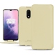 Funda de piel OnePlus 7 - Beige PU