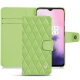 Custodia in pelle OnePlus 7 - Vert olive - Couture ( Nappa - Pantone 578U ) 
