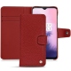 OnePlus 7 leather case - Tomate ( Pantone 187C ) 
