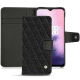 OnePlus 7 leather case - Ebène - Couture ( Sleek P C12 - Black ) 