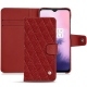 Capa em pele OnePlus 7 - Tomate - Couture ( Pantone 187C ) 