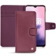 OnePlus 7 leather case - Prune vintage ( Pantone 512C ) 