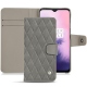 OnePlus 7 leather case - Acier vintage - Couture