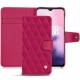 Housse cuir OnePlus 7 - Rose fluo - Couture