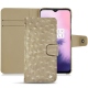 Housse cuir OnePlus 7 - Autruche desert