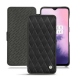 OnePlus 7 leather case - Noir - Couture ( Nappa - Black ) 