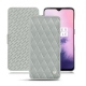 Housse cuir OnePlus 7 - Gris - Couture ( Nappa - Pantone W428C ) 