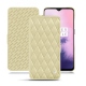 Funda de piel OnePlus 7 - Beige - Couture ( Nappa - Pantone 7502C ) 