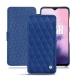レザーケース OnePlus 7 - Bleu océan - Couture ( Nappa - Pantone 293C ) 