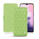 OnePlus 7 leather case - Vert olive - Couture ( Nappa - Pantone 578U ) 