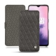 レザーケース OnePlus 7 - Anthracite - Couture ( Pantone 424C ) 