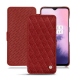 Funda de piel OnePlus 7 - Tomate - Couture ( Pantone 187C ) 