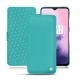 OnePlus 7 leather case - Bleu fluo