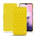 レザーケース OnePlus 7 - Jaune fluo - Couture