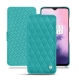 OnePlus 7 leather case - Bleu fluo - Couture