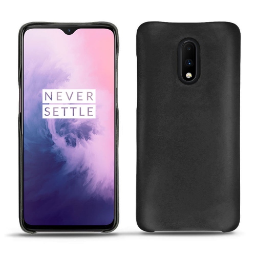 OnePlus 7 leather cover - Noir ( Nappa - Black ) 