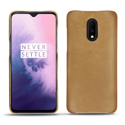 OnePlus 7 leather covers and casesSable vintage ( Pantone #9b7340 ) 