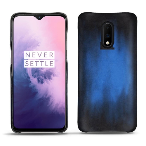 OnePlus 7 leather covers and casesBleu Patine