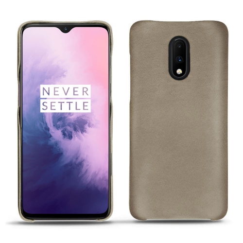 Lederschutzhülle OnePlus 7Darboun sabla ( Pantone #BCB1A1 )