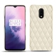 Capa em pele OnePlus 7 - Blanc - Couture ( Bologna - White ) 