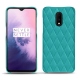 Custodia in pelle OnePlus 7 - Bleu fluo - Couture