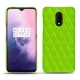 Custodia in pelle OnePlus 7 - Vert fluo - Couture