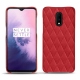Coque cuir OnePlus 7 - Rouge troupelenc - Couture