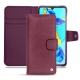 Housse cuir Huawei P30 - Prune vintage ( Pantone 512C ) 
