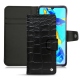 Housse cuir Huawei P30 - Crocodile nero