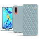 Housse cuir Huawei P30 - Bleu ciel - Couture ( Nappa - Pantone 277C ) 