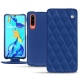 Capa em pele Huawei P30 - Bleu océan - Couture ( Nappa - Pantone 293C ) 
