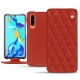 Custodia in pelle Huawei P30 - Papaye - Couture ( Pantone 180C ) 