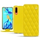 가죽 커버 Huawei P30 - Jaune fluo - Couture