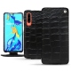 Housse cuir Huawei P30 - Crocodile nero