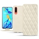 가죽 커버 Huawei P30 - Blanc escumo - Couture