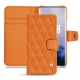 Housse cuir OnePlus 7 Pro - Orange - Couture ( Nappa - Pantone 1495U ) 