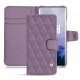 OnePlus 7 Pro leather case - Lilas - Couture ( Nappa - Pantone 2645U ) 