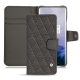Funda de piel OnePlus 7 Pro - Anthracite - Couture ( Pantone 424C ) 