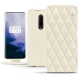 Funda de piel OnePlus 7 Pro - Blanc - Couture ( Bologna - White ) 