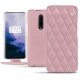 Housse cuir OnePlus 7 Pro - Rose - Couture ( Nappa - Pantone 2365C ) 