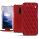 Capa em pele OnePlus 7 Pro - Rouge - Couture ( Nappa - Pantone 199C ) 