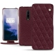Custodia in pelle OnePlus 7 Pro - Lie de vin - Couture ( Pantone 5115C ) 