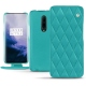 OnePlus 7 Pro leather case - Bleu fluo - Couture