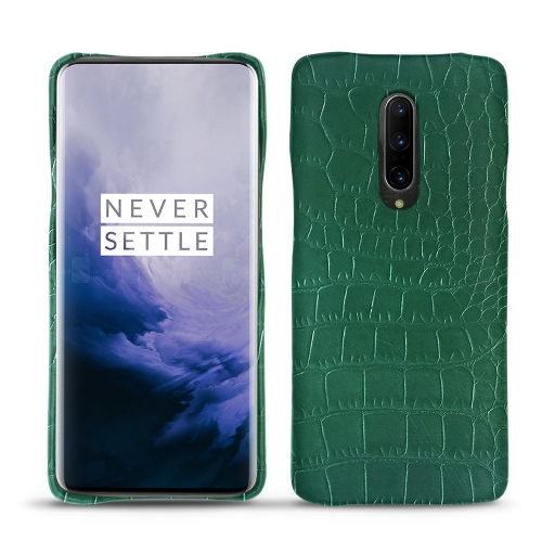 硬质真皮保护套 Oneplus 7 ProCrocodile pino ( Pantone #173F35 ) 