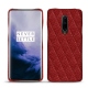 Capa em pele OnePlus 7 Pro - Tomate - Couture ( Pantone 187C ) 
