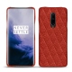 Lederschutzhülle OnePlus 7 Pro - Papaye - Couture ( Pantone 180C ) 