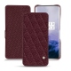 Custodia in pelle OnePlus 7 Pro - Lie de vin - Couture ( Pantone 5115C ) 