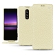 Housse cuir Sony Xperia 1 - Ivoire ( Sleek P C12 - White ) 