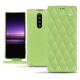 Sony Xperia 1 leather case - Vert olive - Couture ( Nappa - Pantone 578U ) 
