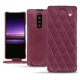 Capa em pele Sony Xperia 1 - Prune vintage - Couture